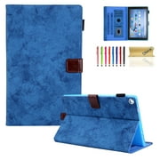 Kindle Fire HD 8 Case - Dteck Folio PU Leather Smart Case Cover with Auto Wake/Sleep & Card Slots, for All-New Kindle Fire HD 8" (8th Generation 2018 /6th Generation 2016/7th Generation 2017), Blue