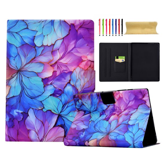 for Kindle Paperwhite 11th Gen 2021 Case, Pattern PU Leather Full Body Protective Adjustable Stand Cover with Card Pocket Folio Flip Case Cover for Paperwhite 2021 Edition E-Reader, Petal