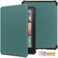 thumbnail image 1 of for Kindle Paperwhite 12th Gen 2024 / Paperwhite Signature Edition 12th Gen 2024 / Colorsoft Signature Edition 1st Gen 2024 Case, PU Leather Case with Soft TPU Back Cover, Auto Sleep/Wake, Darkgreen, 1 of 7