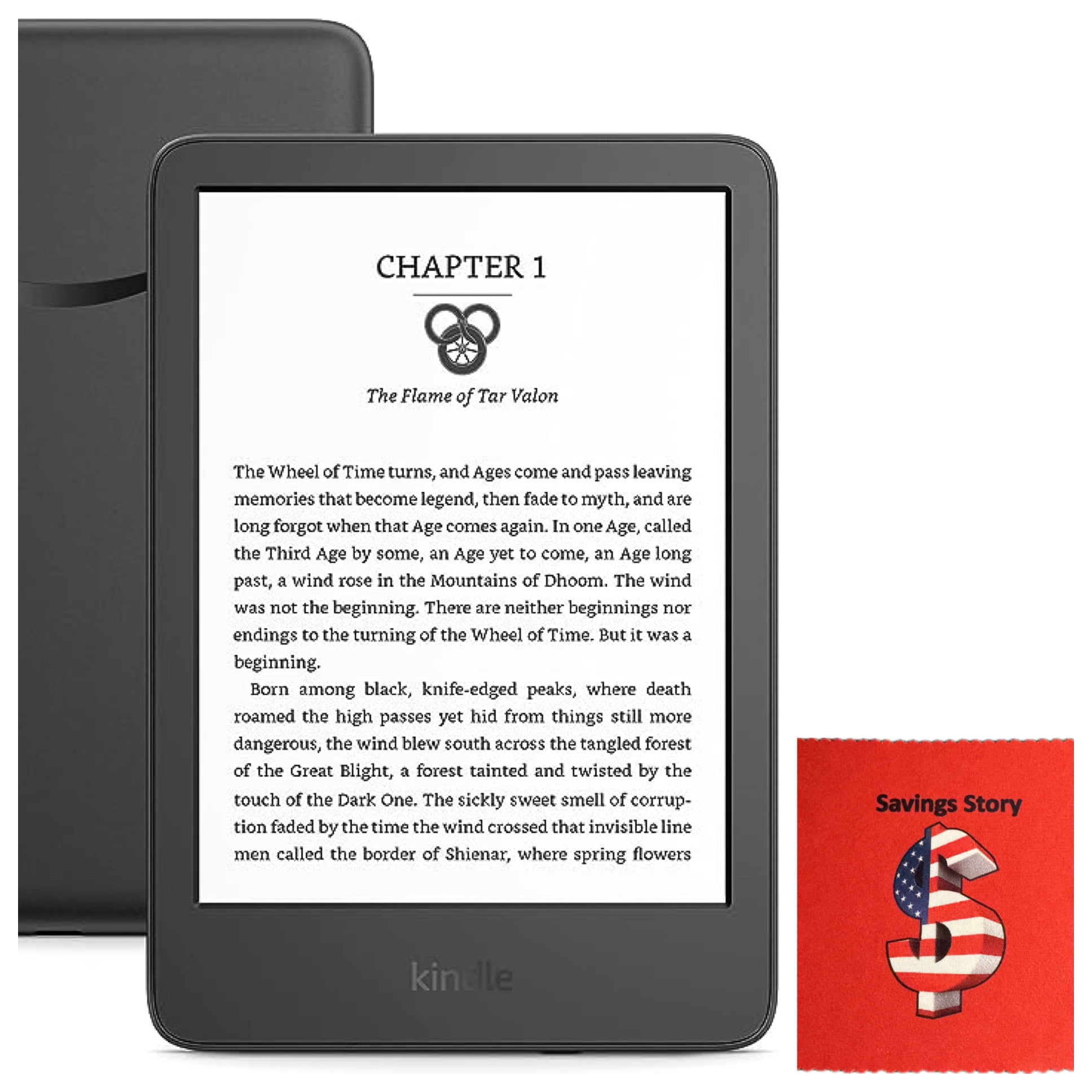 Kindle_Paperwhite 16GB E-Reader 2022 Release with 6.8 Display, Adjustable  Warm Light, Free Savings Story Cleaning Cloth, Black 