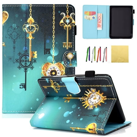 Kindle Paperwhite 2018 Case, Allytech Premium PU Leather Smart Folio Stand Wallet Case Cover with Auto Wake/Sleep Fits All-New Amazon Kindle Paperwhite 10th Generation E-Reader, Antique Clock