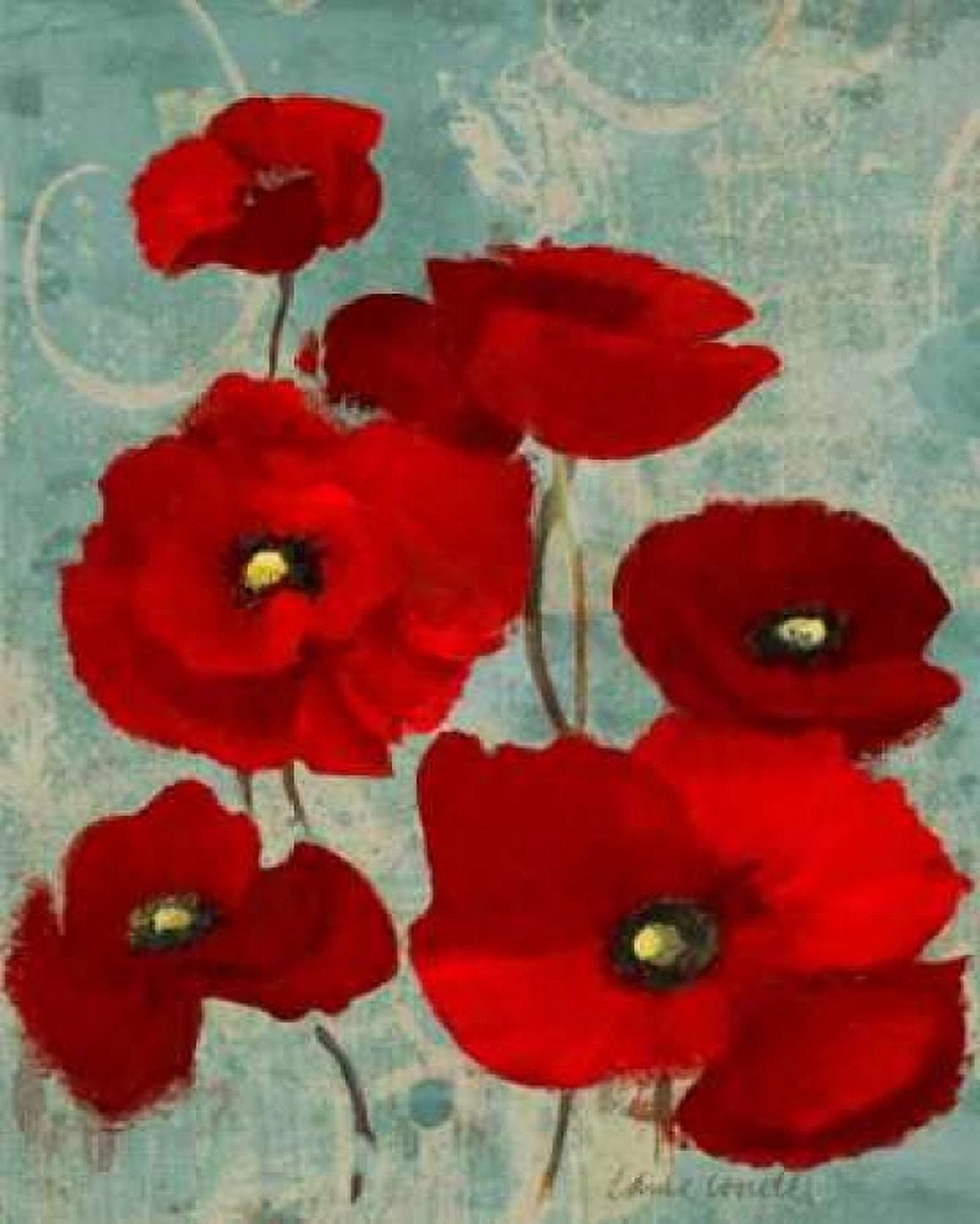 Kindles Poppies I Canvas Art - Lanie Loreth (24 x 30)