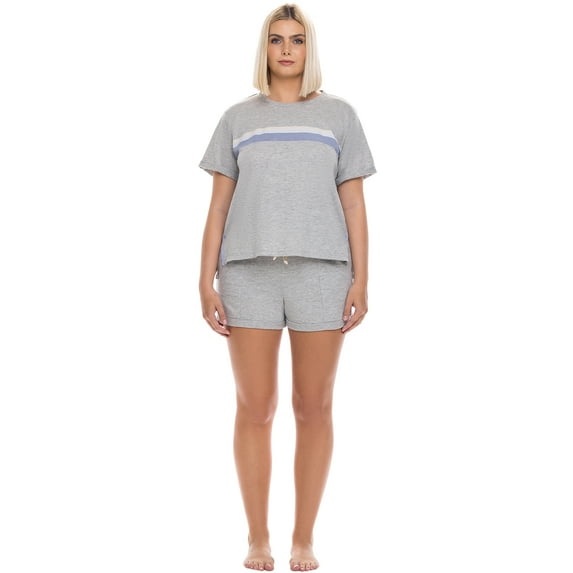 kindly Yours Colorblock Day & Night Short Sleeve Tee and Short Set (Women’s)