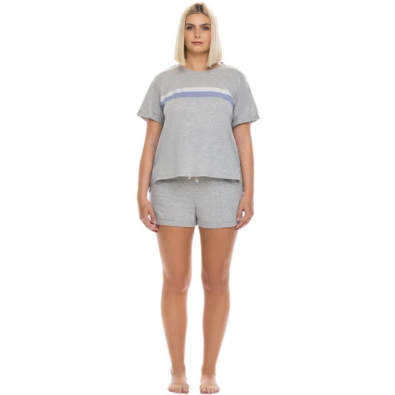 kindly Yours Colorblock Day & Night Short Sleeve Tee and Short Set (Women’s)
