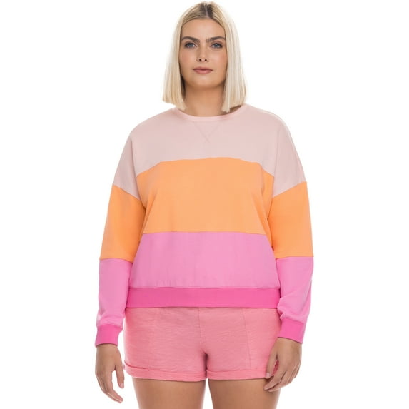 Kindly Yours Colorblock Pullover Lounge Sweatshirt (Women's), Sizes S-XL