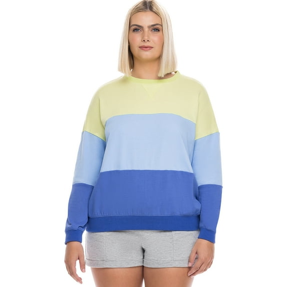 kindly Yours Colorblock Pullover Lounge Sweatshirt (Women's)