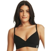 Kindly Yours Natural Comfort Cotton Wire-Free Pullover Wrap Front Bralette, Sizes S-XXXL