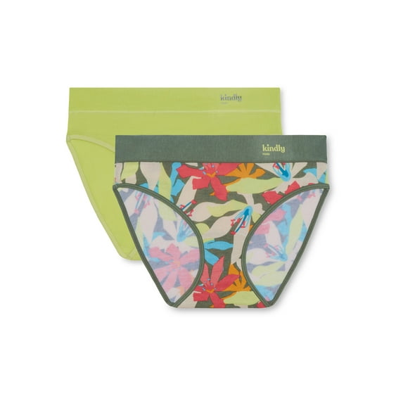 Kindly Yours Women's Comfort Modal Bikini Underwear, 2-Pack, Sizes XS-XXXL