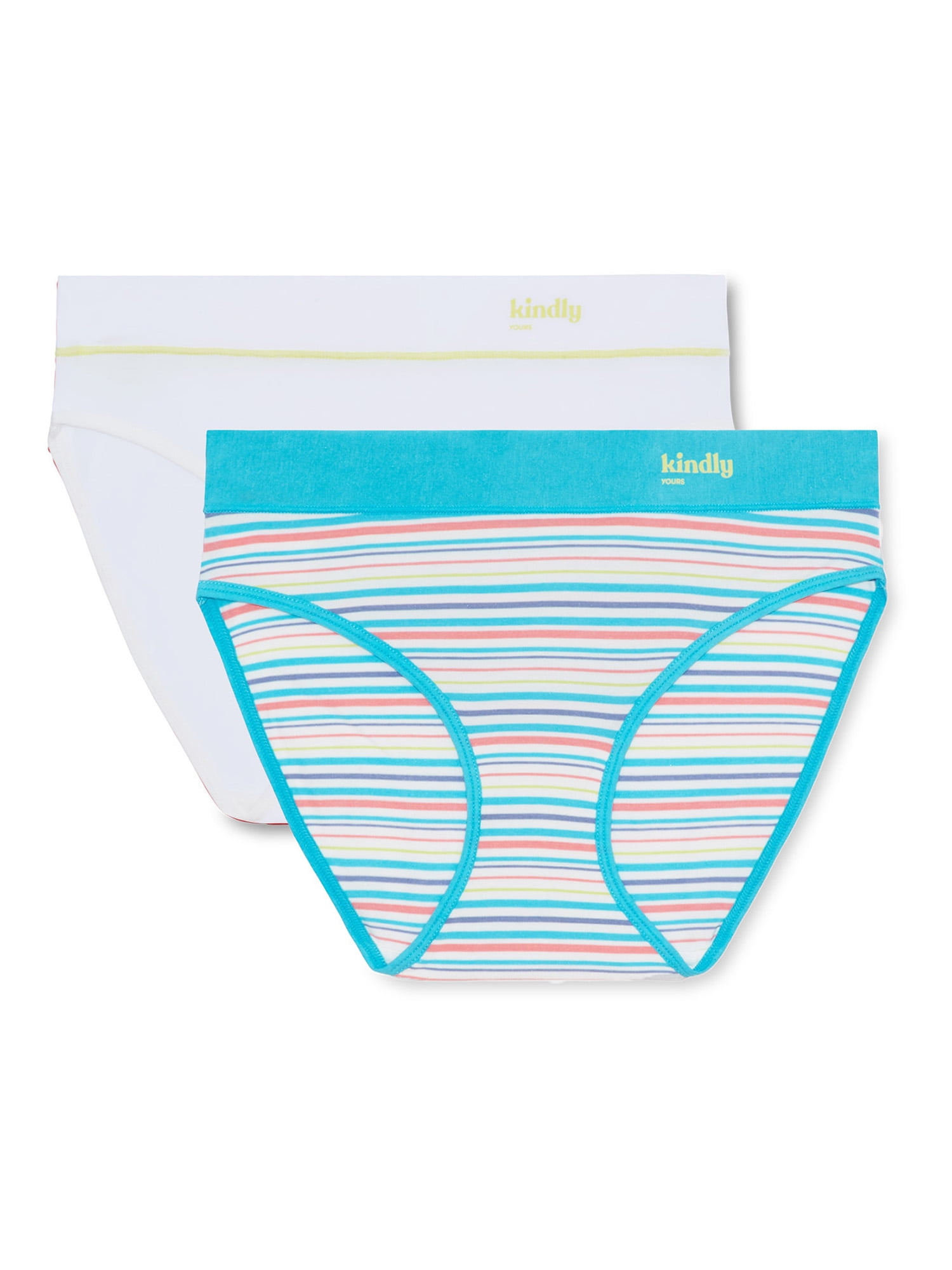 Kindly Yours Women's Comfort Modal Bikini Underwear, 2-Pack, Sizes XS to  XXXL 