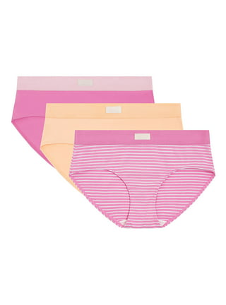 Joyspun Women's Microfiber Hipster Panties, 3-Pack, Sizes XS to 3XL