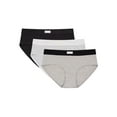 thumbnail image 1 of Kindly Yours Women's Cotton Hipster Panties, 3-Pack, 1 of 6