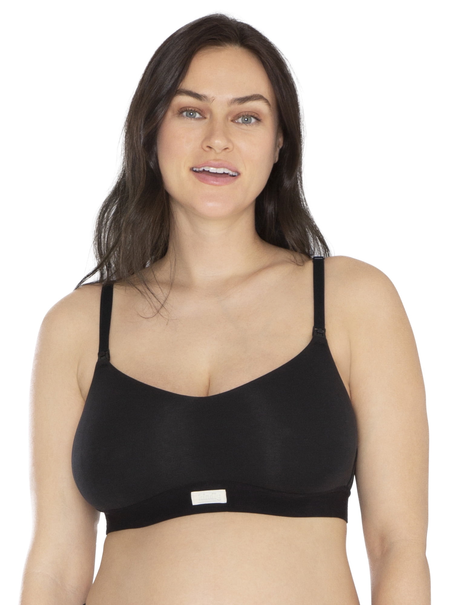Kindly Yours Women's Cotton Spandex Maternity Nursing Wire-Free Bralette, Sizes S to XXXL