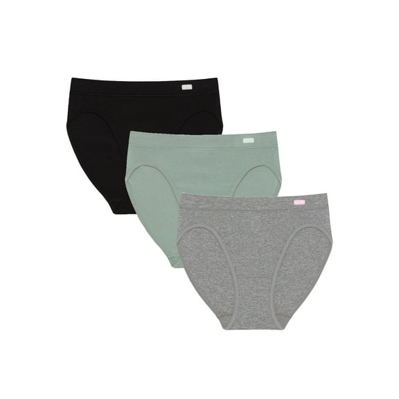 Kindly Yours Women’s Natural Comfort Cotton Modal Bikini Underwear, 3-Pack, Sizes XS-XXXL