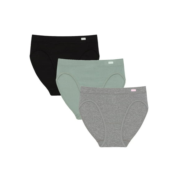 Kindly Yours Women’s Natural Comfort Cotton Modal Bikini Underwear, 3-Pack, Sizes XS-XXXL