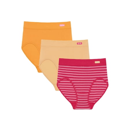Kindly Yours Women’s Natural Comfort Cotton Modal Modern Brief Underwear, 3-Pack, Sizes XS-XXXL