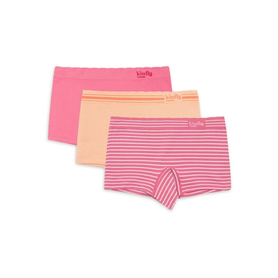 Kindly Yours Women's Seamless Boyshort Underwear 3-Pack, Sizes XS to XXXL
