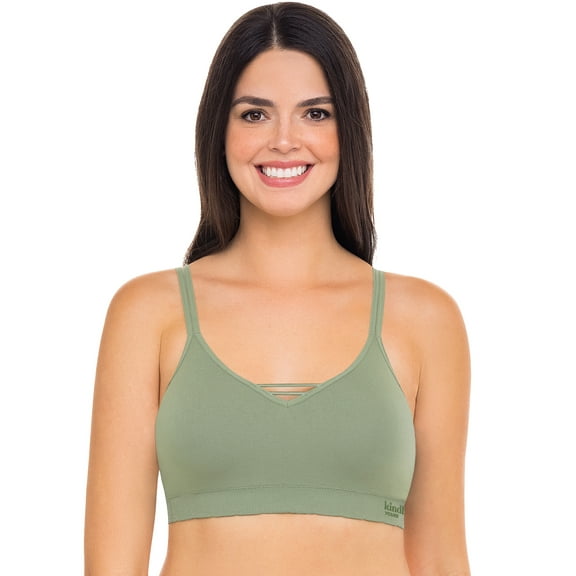 Kindly Yours Women's Seamless Pullover V-Neck Bralette, Sizes S-XXXL