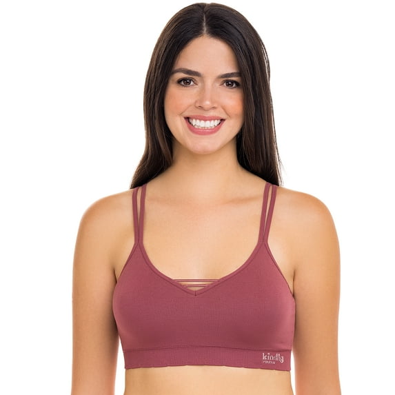 Kindly Yours Women's Seamless Pullover V-Neck Bralette, Sizes S-XXXL