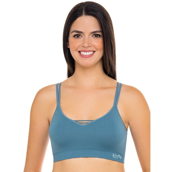 Kindly Yours Women's Seamless Pullover V-Neck Bralette, Sizes S-XXXL