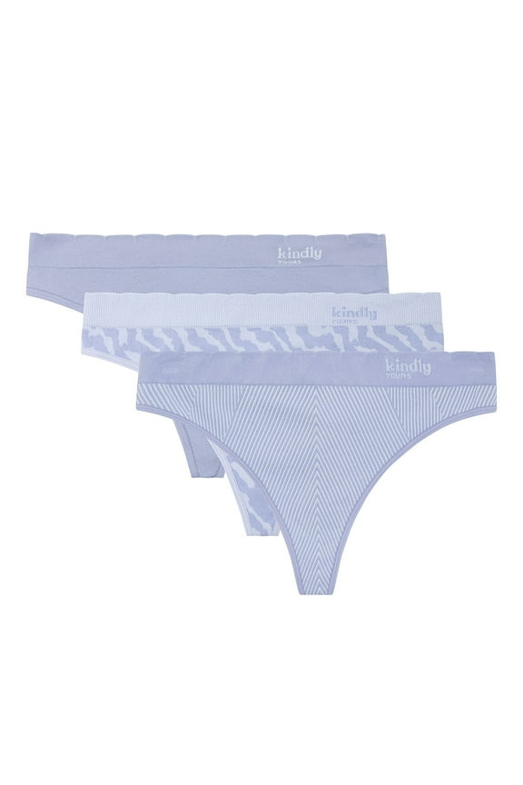 Women's Seamless Thong Underwear, 3-Pack, Sizes XS -XXXL