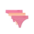 thumbnail image 1 of Kindly Yours Women's Seamless Thong Underwear 3-Pack, Sizes XS to XXXL, 1 of 4