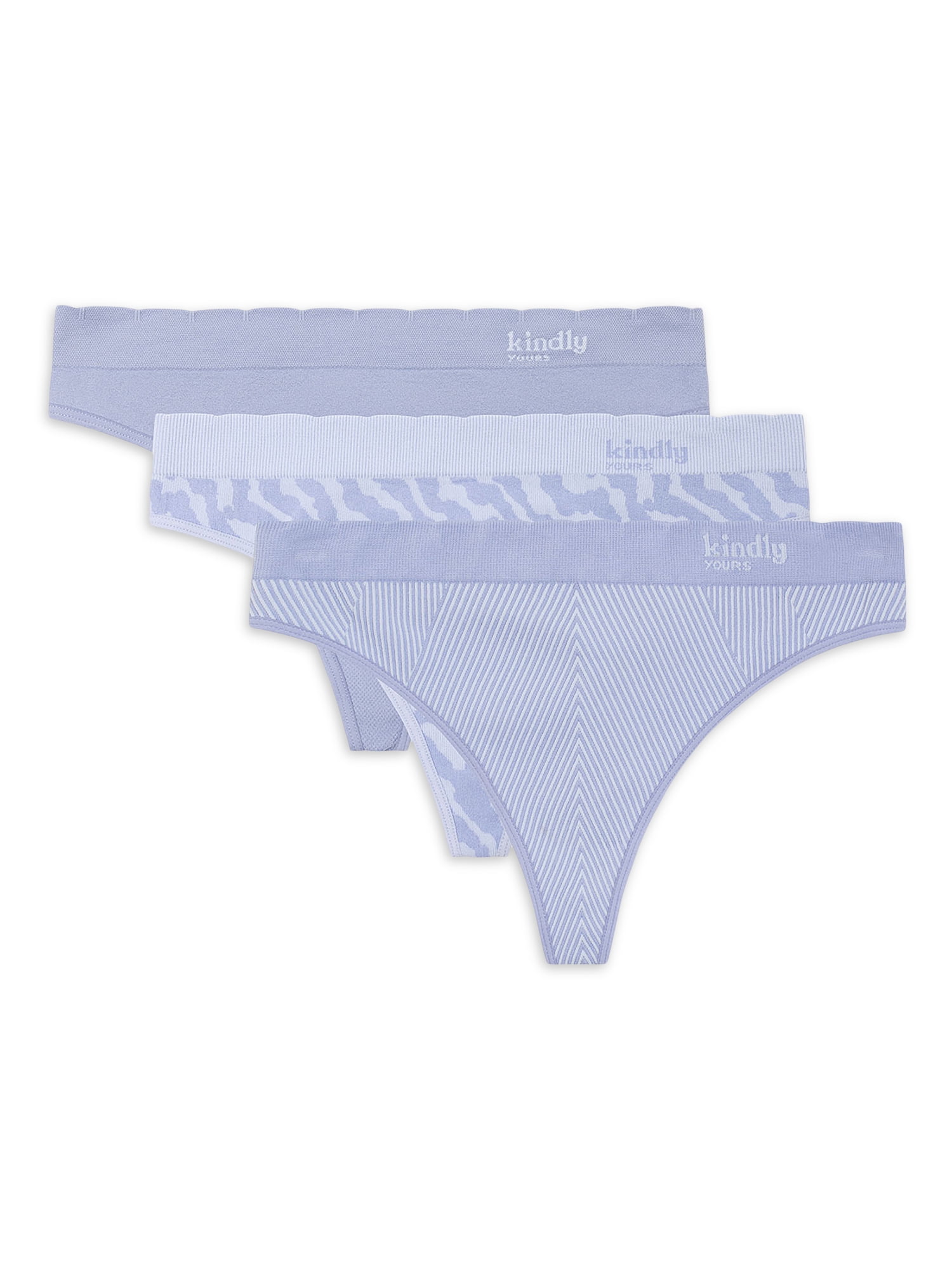 3 Pack True and Co Seamless Thongs XL 16-18 No Panty Line