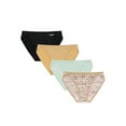thumbnail image 1 of Kindly Yours Women’s So Comfy Micro High Leg Bikini Underwear, 4-Pack, Sizes XS-XXXL, 1 of 7