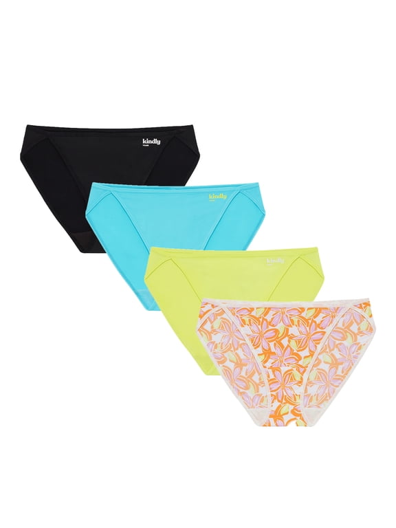 Women’s So Comfy Micro High Leg Bikini Underwear, 4-Pack, Sizes XS-XXXL