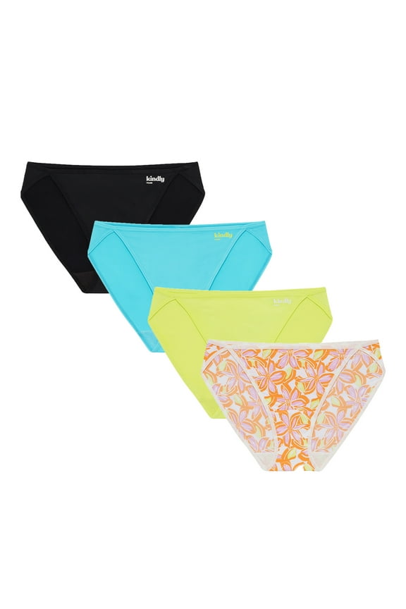 Women’s So Comfy Micro High Leg Bikini Underwear, 4-Pack, Sizes XS-XXXL
