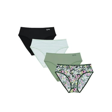 Kindly Yours Women’s So Comfy 4-Pack Micro Hipster Underwear, Sizes XS-XXXL