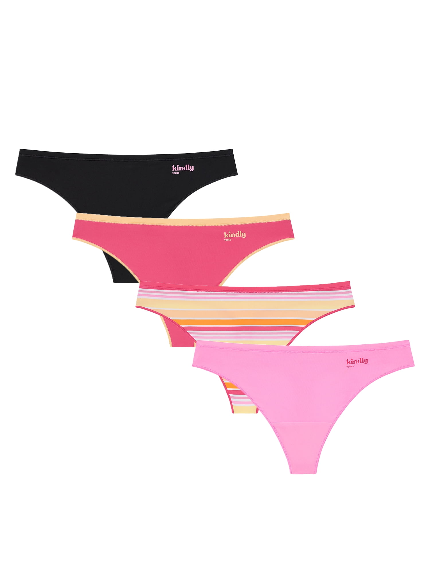 Women’s So Comfy Micro Thong Underwear, 4-Pack, Sizes XS-XXXL