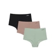 thumbnail image 1 of Kindly Yours Women’s So Comfy Bonded No-Show Boyshort Underwear, 3-Pack, Sizes XS-XXXL, 1 of 9