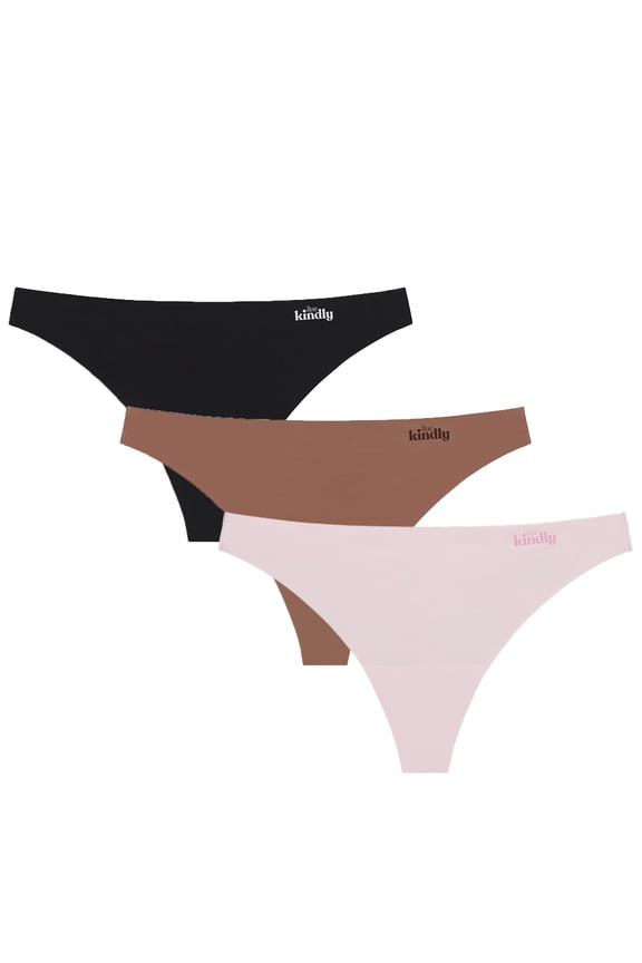 Women’s So Comfy Bonded No-Show Thong Underwear, 3-Pack, Sizes XS-XXXL