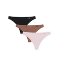 thumbnail image 1 of Kindly Yours Women’s So Comfy Bonded No-Show Thong Underwear, 3-Pack, Sizes XS-XXXL, 1 of 9