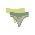 thumbnail image 1 of Kindly Yours Women's So Comfy Crossover Waist Thong Panties, 2-Pack, Sizes XS-XXXL, 1 of 7