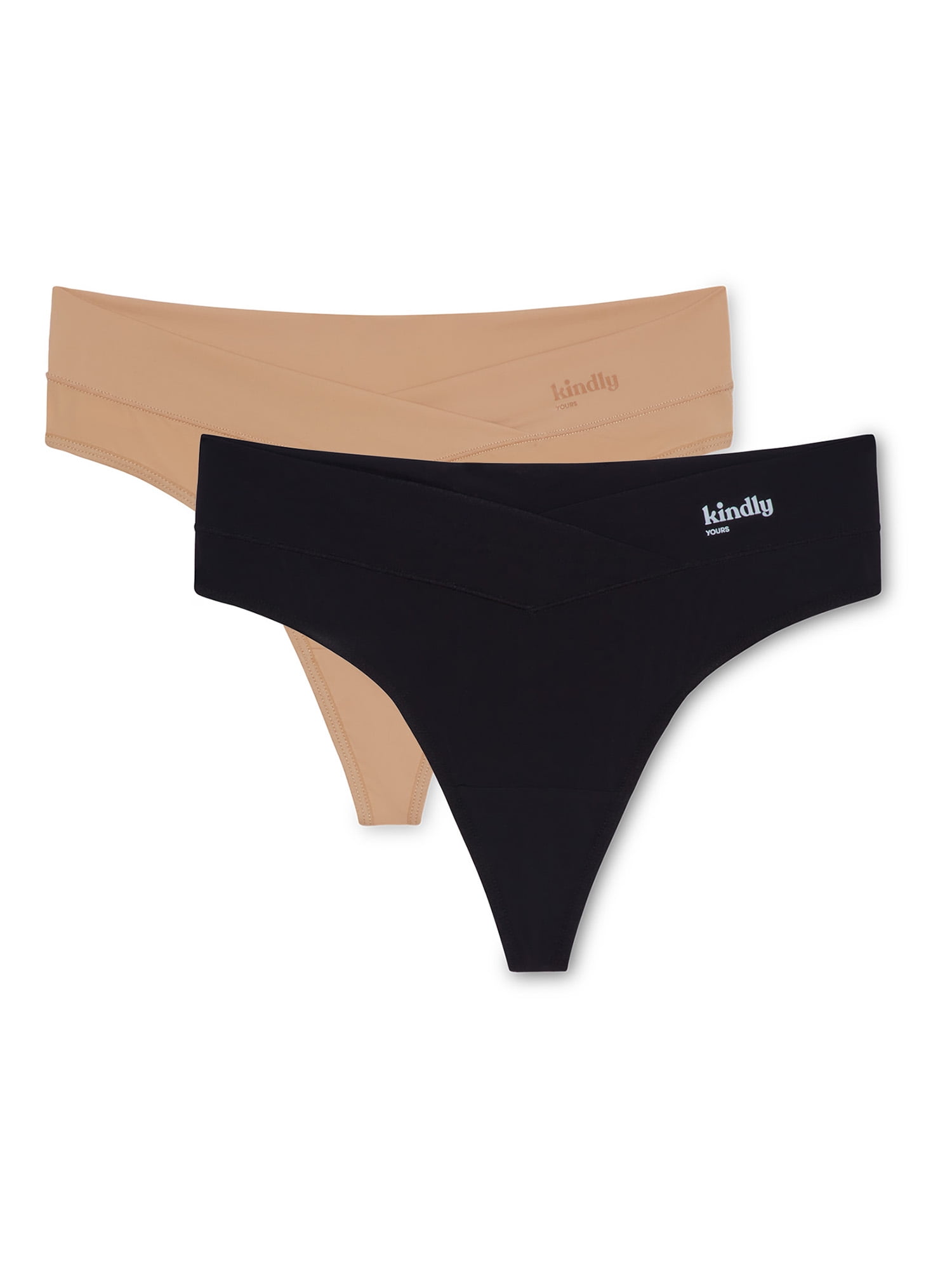 Women's So Comfy Crossover Waist Thong Panties, 2-Pack, Sizes XS-XXXL