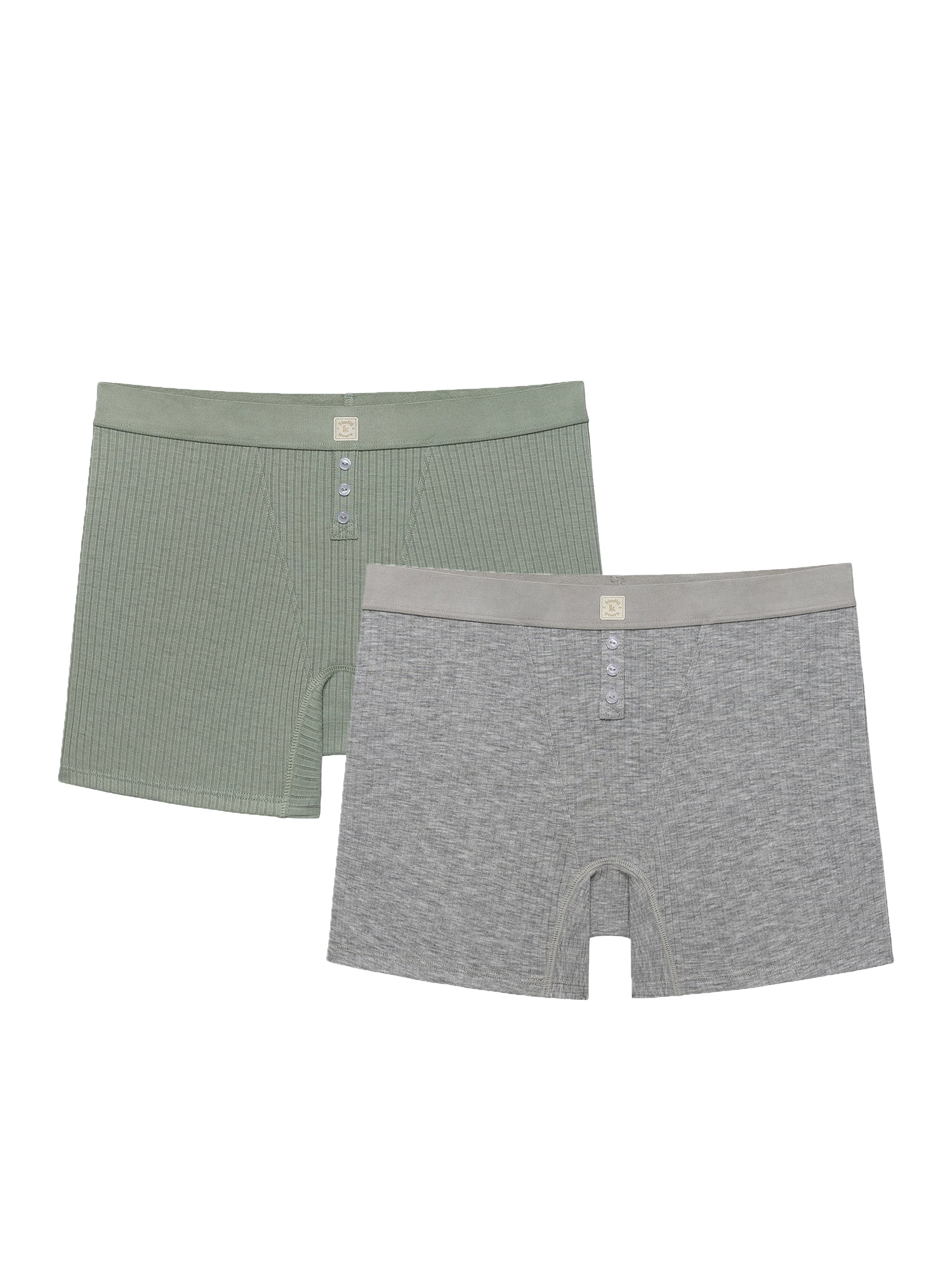 Kindly Yours Women's So Comfy Rib Lounge Boxer, 2-Pack, Sizes XS