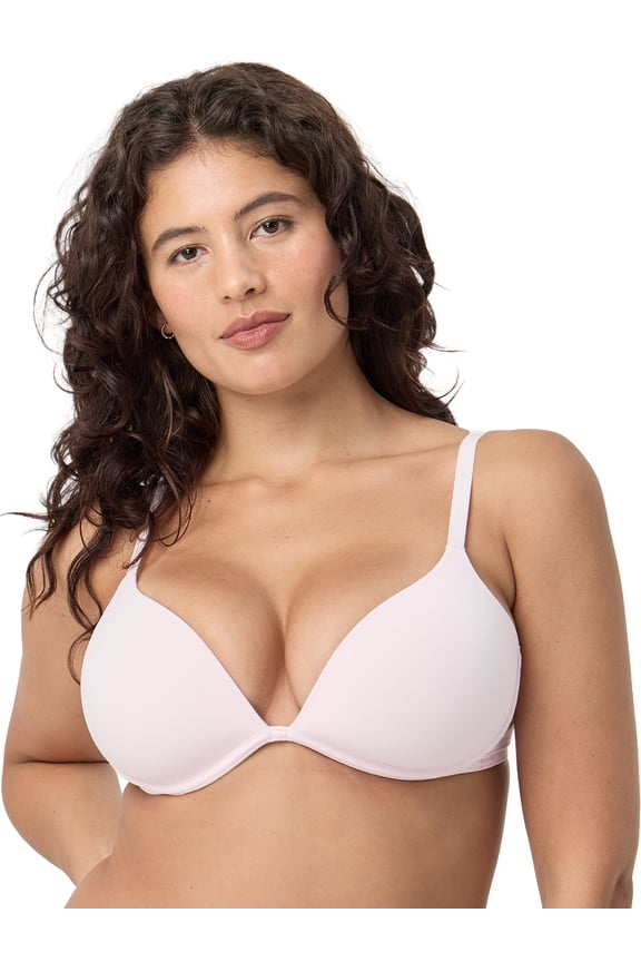 Women’s So Comfy Wire-Free Plunge Push Up Bra, Sizes S-XXXL