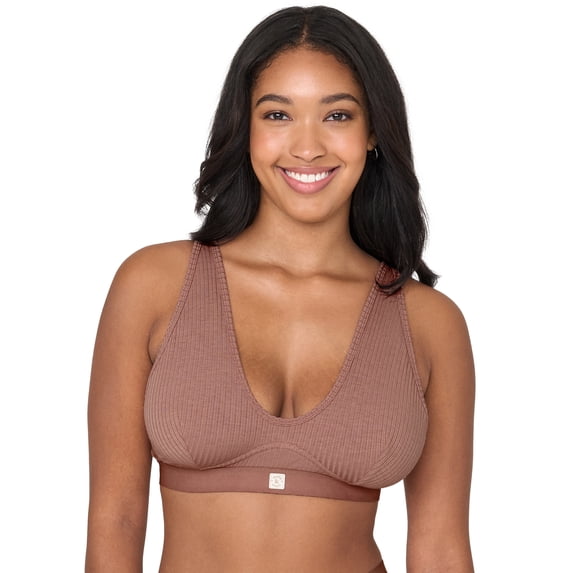 Kindly Yours Women’s So Comfy Wire-Free Rib Lounge Bra, Sizes S-XXXL