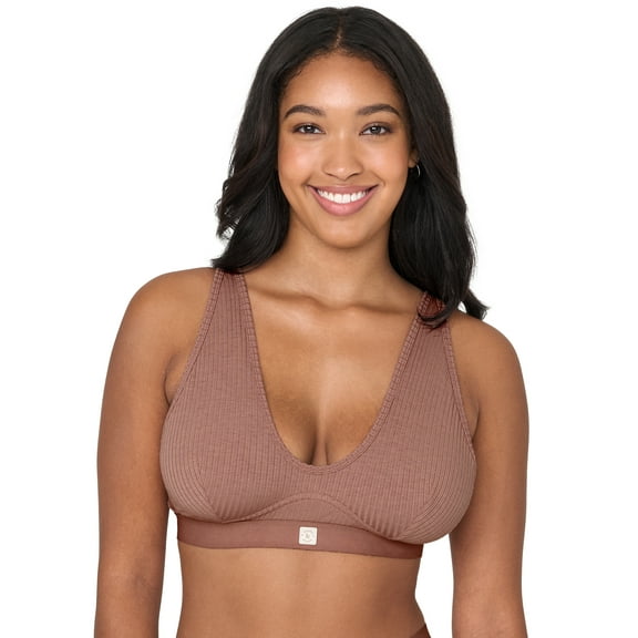 Kindly Yours Women’s So Comfy Wire-Free Rib Lounge Bra, Sizes S-XXXL