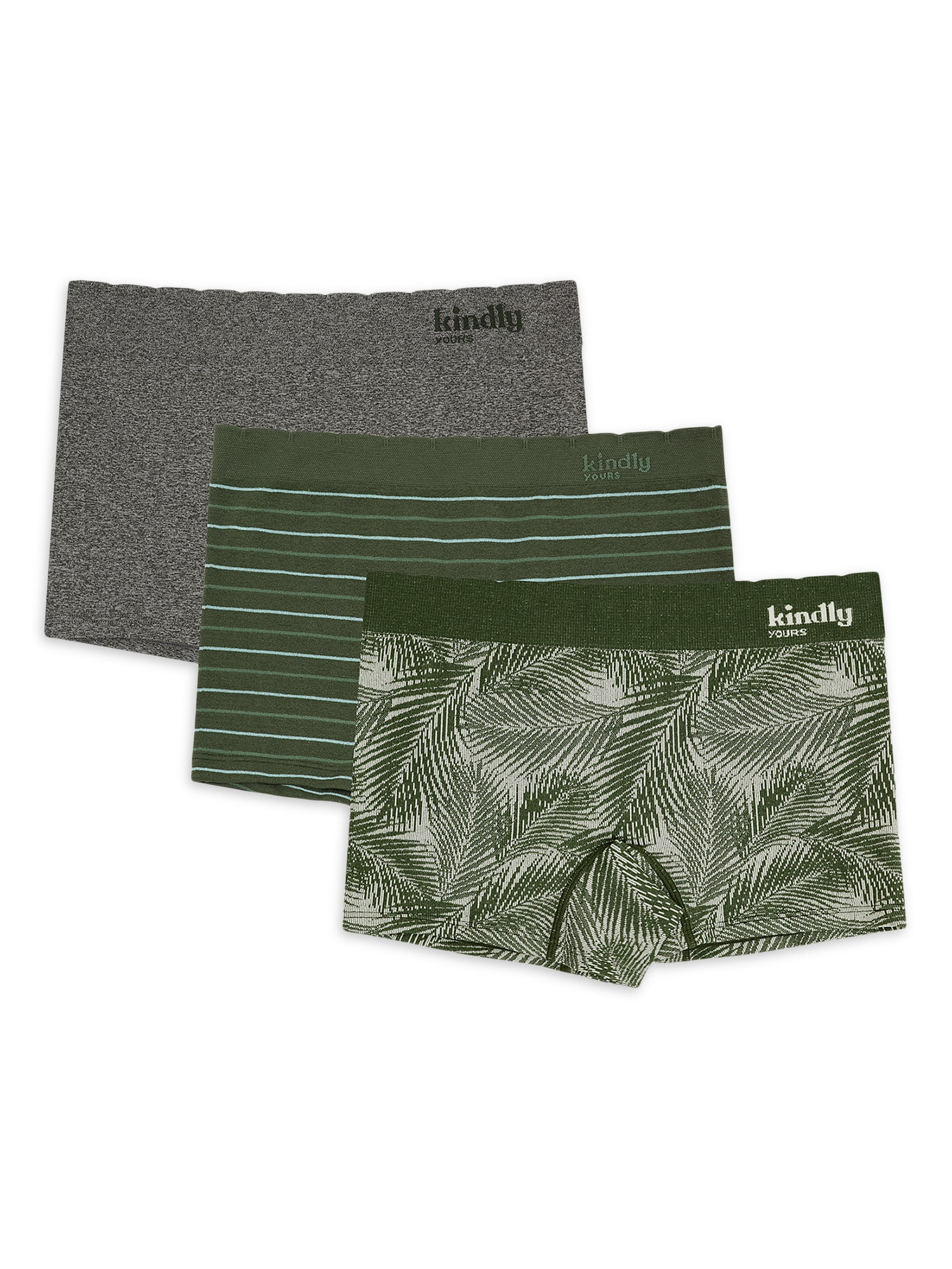 Kindly Yours Women's Seamless Boyshort Underwear, 3-Pack, Sizes XS-XXXL