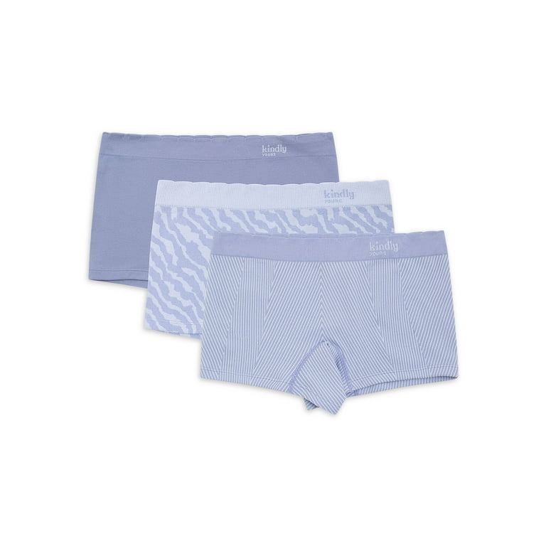 Kindly Yours Women's Sustainable Seamless Boyshort Underwear, 3-Pack 