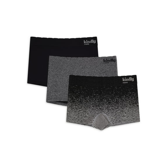 Kindly Yours Women's Seamless Boyshort Underwear 3-Pack, Sizes XS to XXXL