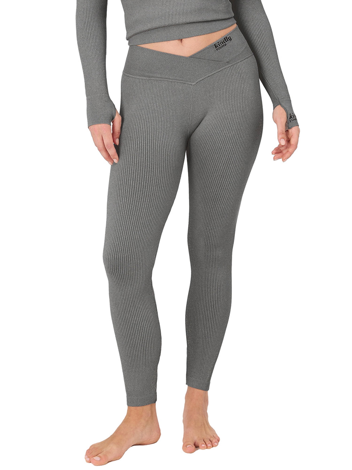 kindly yours Women's Sustainable Seamless Thermal Leggings