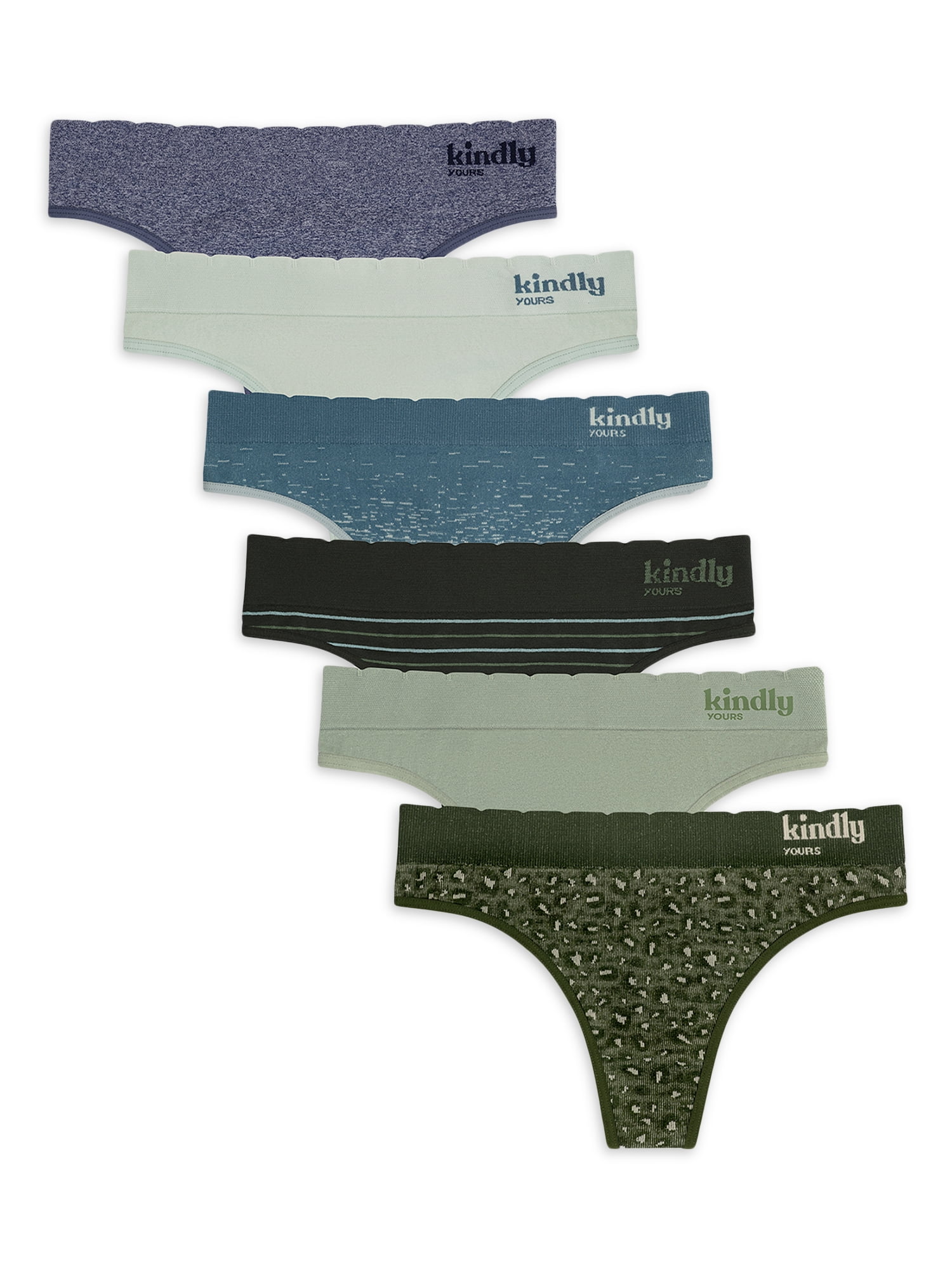 Kindly Yours Women's Sustainable Micro Hipster Panties, 3-Pack