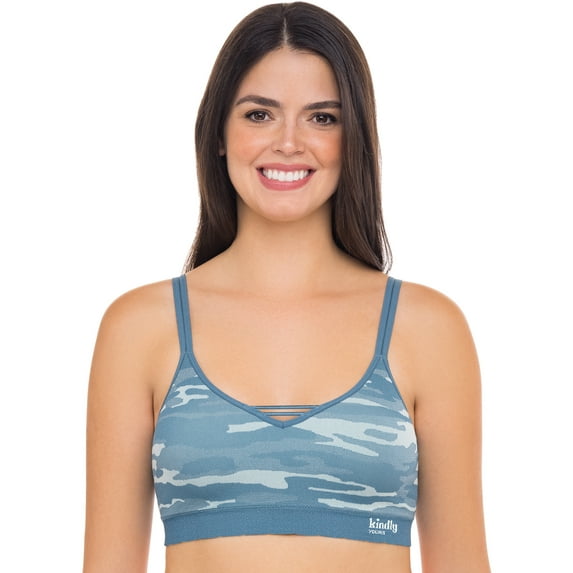 Kindly Yours Women's Seamless Pullover V-Neck Bralette, Sizes S-XXXL