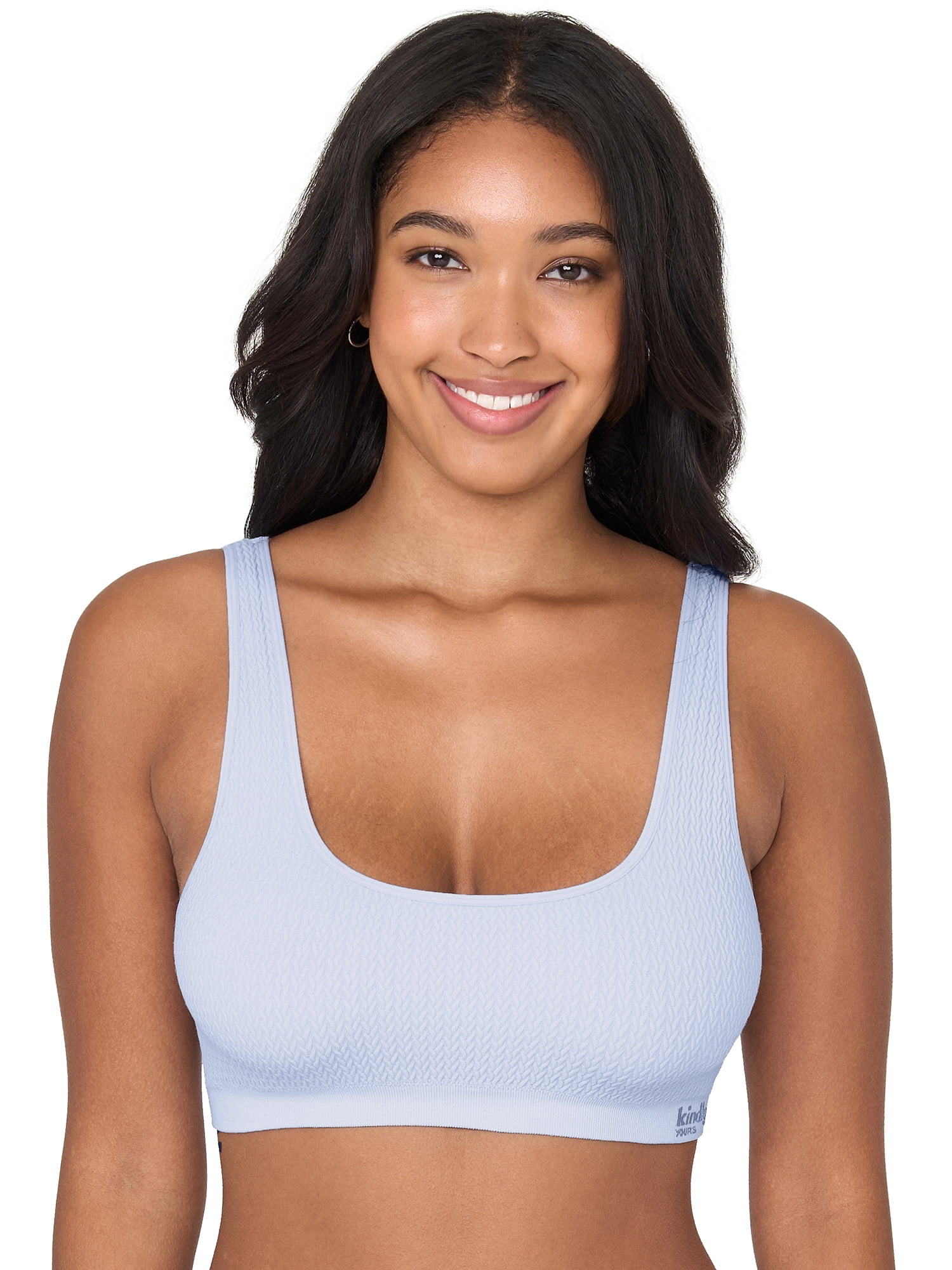 Kindly Yours Women’s Wire-Free Seamless Knit-Texture Bralette, Sizes S-XXXL