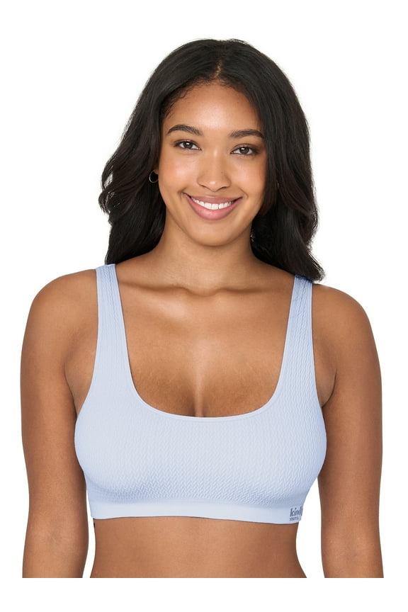 Women’s Wire-Free Seamless Knit-Texture Bralette, Sizes S-XXXL