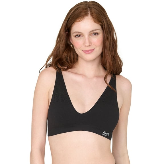 Kindly Yours Women’s Wire-Free Seamless Plunge Bralette, Sizes S-XXXL