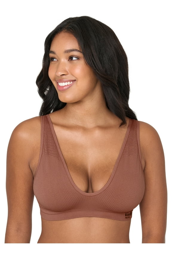 Women’s Wire-Free Seamless Plunge Bralette, Sizes S-XXXL